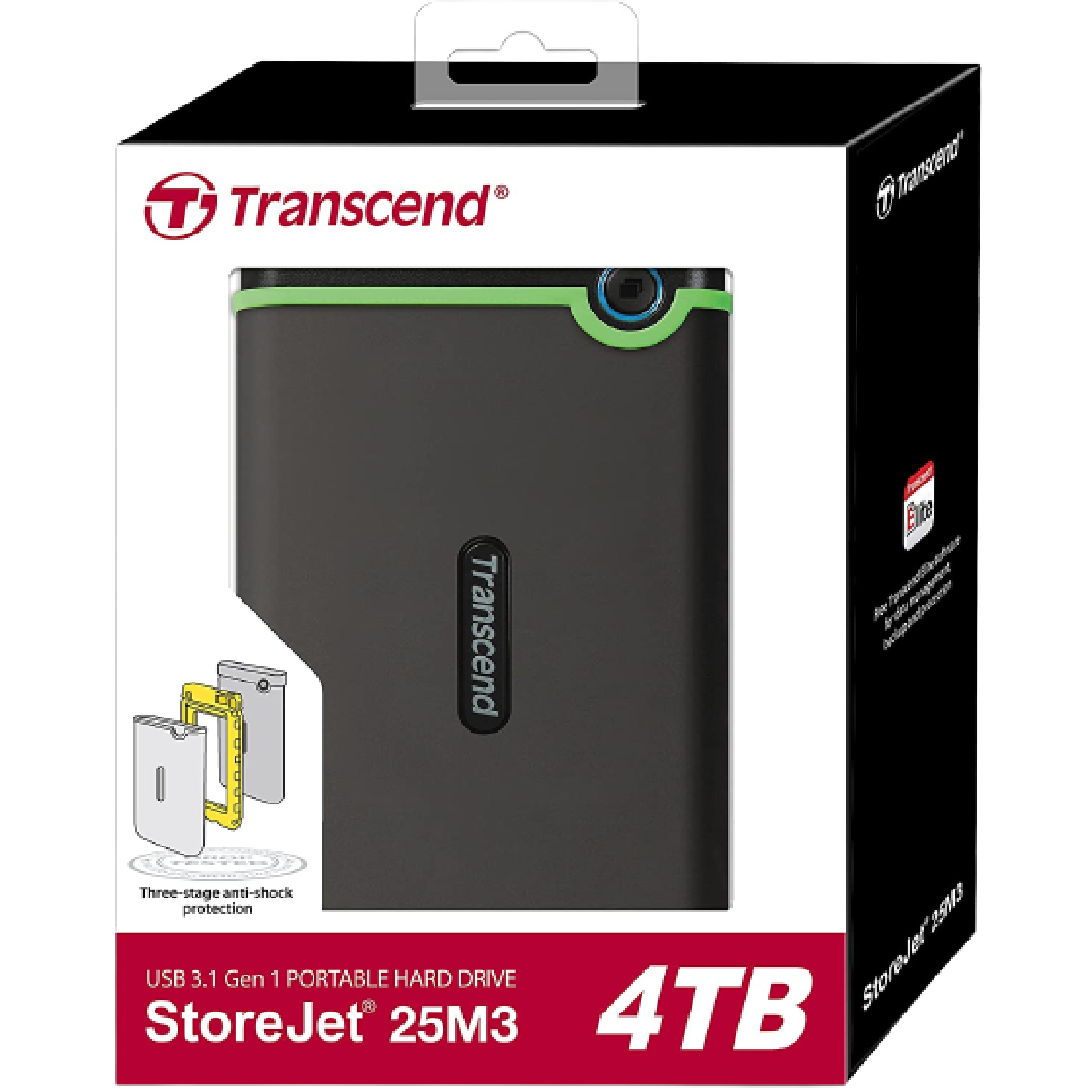 Transcend 4TB External Hard Disk-Purple image 1